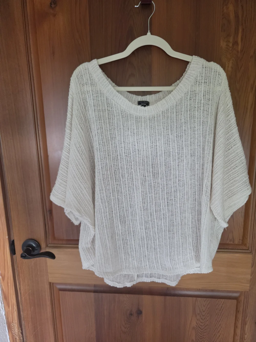 Lightweight Cream Knit Sweater Top - Women, Sz. L